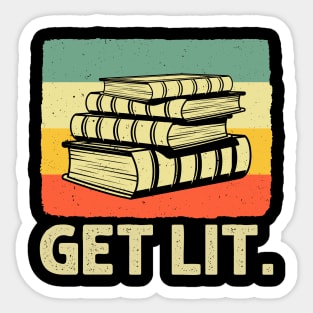 Get Lit Book Lover Sticker